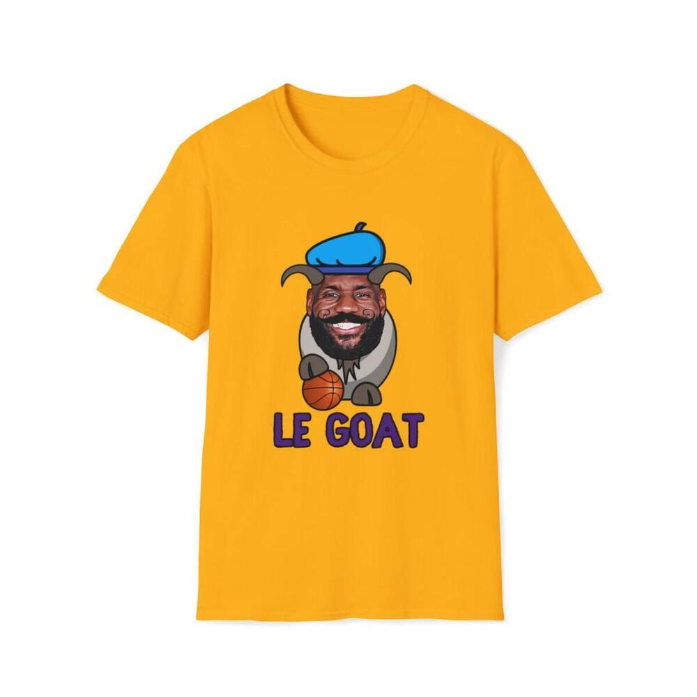 Lebron James Le Goat Greatest Basketball Player Time Unisex Softstyle T-Shirt